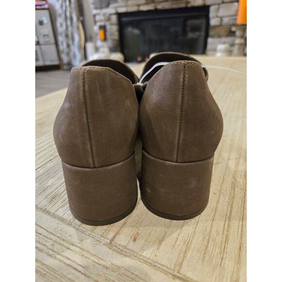 Eileen Fisher Women's Vero Cuoio Brown Knit Block-Heel Sandals Size 6.5 - Picture 3 of 5